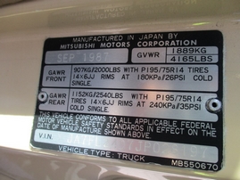 1988  MITSUBISHI MIGHTY MAX BEIGE 4CYL AT SHORT BED 153719